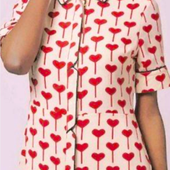 Top shop Red Heart dress with black piping - Picture 4 of 12